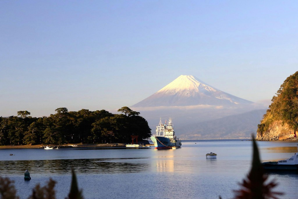 快晴の戸田港